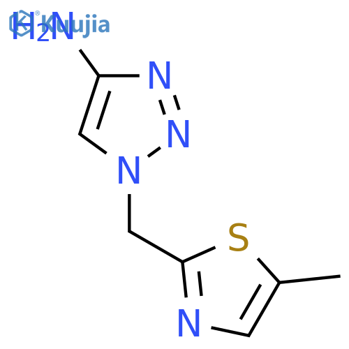 1-(5-methyl-1,3-thiazol-2-yl)methyl-1H-1,2,3-triazol-4-amine structure