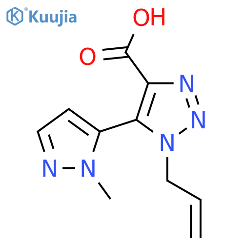 5-(1-methyl-1H-pyrazol-5-yl)-1-(prop-2-en-1-yl)-1H-1,2,3-triazole-4-carboxylic acid structure