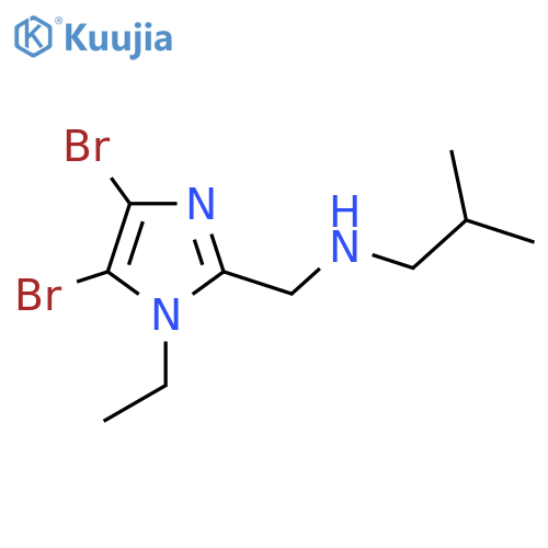 N-[(4,5-dibromo-1-ethylimidazol-2-yl)methyl]-2-methylpropan-1-amine structure
