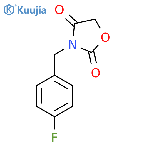 3-[(4-Fluorophenyl)methyl]-1,3-oxazolidine-2,4-dione structure