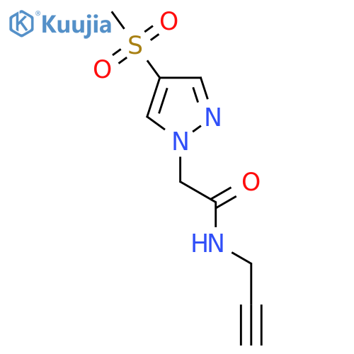 2-(4-methanesulfonyl-1H-pyrazol-1-yl)-N-(prop-2-yn-1-yl)acetamide structure