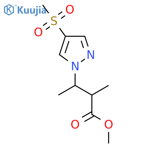 methyl 3-(4-methanesulfonyl-1H-pyrazol-1-yl)-2-methylbutanoate structure