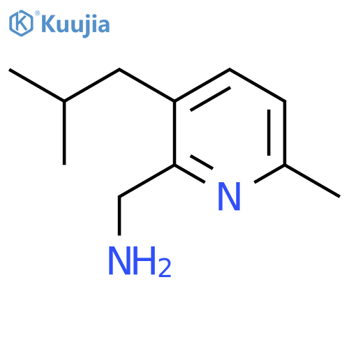 2-Pyridinemethanamine, 6-methyl-3-(2-methylpropyl)- structure
