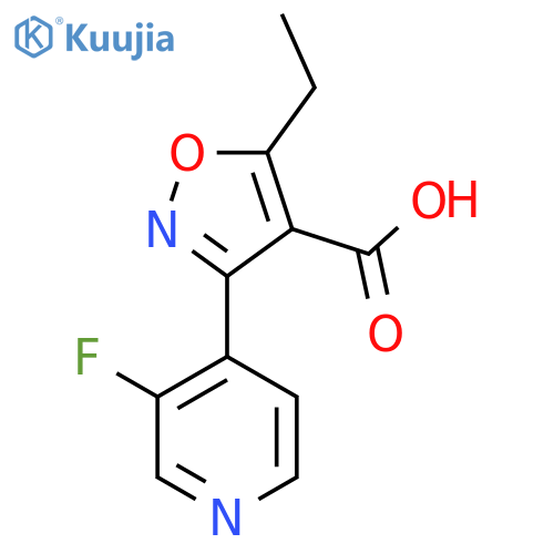 5-Ethyl-3-(3-fluoropyridin-4-yl)-1,2-oxazole-4-carboxylic acid structure