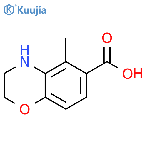 3,4-Dihydro-5-methyl-2H-1,4-benzoxazine-6-carboxylic acid structure