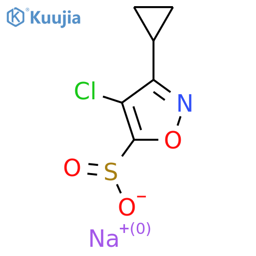 Sodium 4-chloro-3-cyclopropyl-1,2-oxazole-5-sulfinate structure
