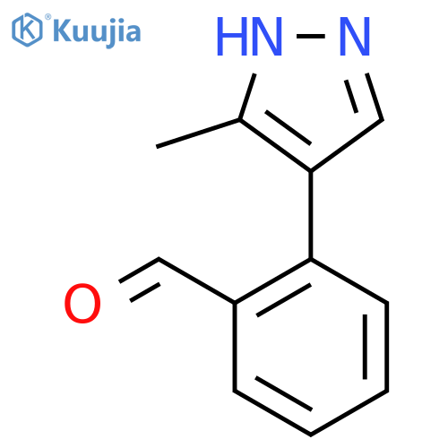 2-(3-methyl-1H-pyrazol-4-yl)benzaldehyde structure