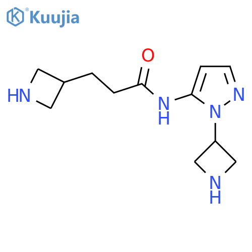 3-(azetidin-3-yl)-N-1-(azetidin-3-yl)-1H-pyrazol-5-ylpropanamide structure