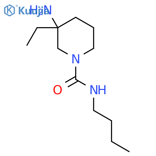 3-amino-N-butyl-3-ethylpiperidine-1-carboxamide structure