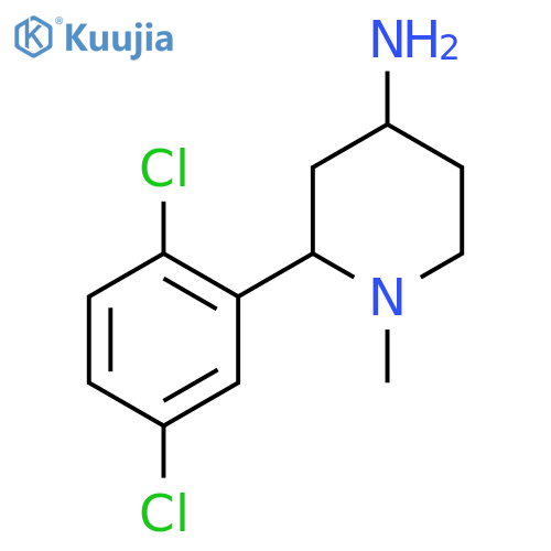 2-(2,5-Dichlorophenyl)-1-methylpiperidin-4-amine structure