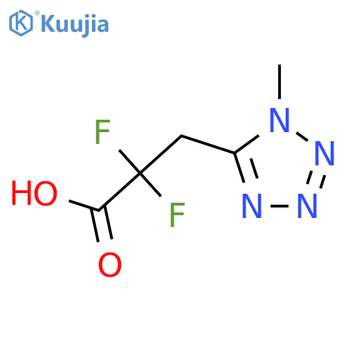 2,2-Difluoro-3-(1-methyltetrazol-5-yl)propanoic acid structure