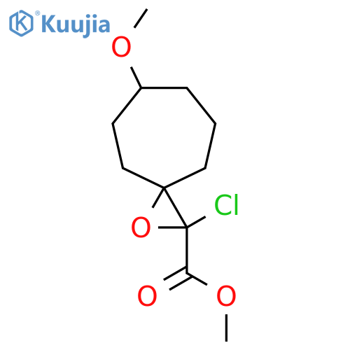 Methyl 2-chloro-6-methoxy-1-oxaspiro[2.6]nonane-2-carboxylate structure