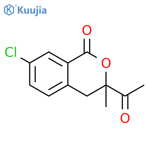 1H-2-Benzopyran-1-one, 3-acetyl-7-chloro-3,4-dihydro-3-methyl- structure