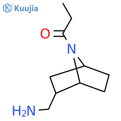 1-[2-(Aminomethyl)-7-azabicyclo[2.2.1]heptan-7-yl]propan-1-one structure