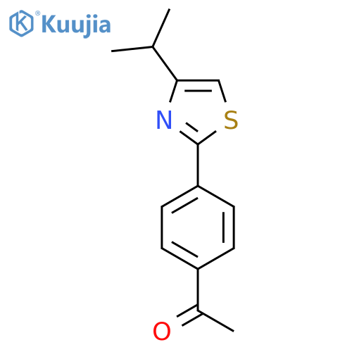 1-{4-[4-(Propan-2-yl)-1,3-thiazol-2-yl]phenyl}ethan-1-one structure