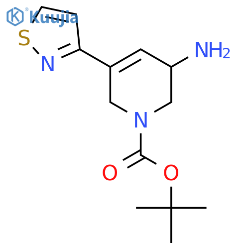 Tert-butyl 3-amino-5-(1,2-thiazol-3-yl)-1,2,3,6-tetrahydropyridine-1-carboxylate structure