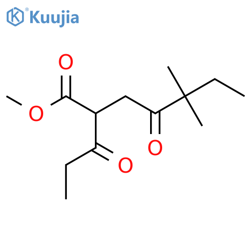 methyl 5,5-dimethyl-4-oxo-2-propanoylheptanoate structure