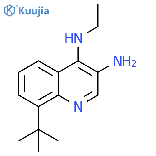3,4-Quinolinediamine, 8-(1,1-dimethylethyl)-N4-ethyl- structure