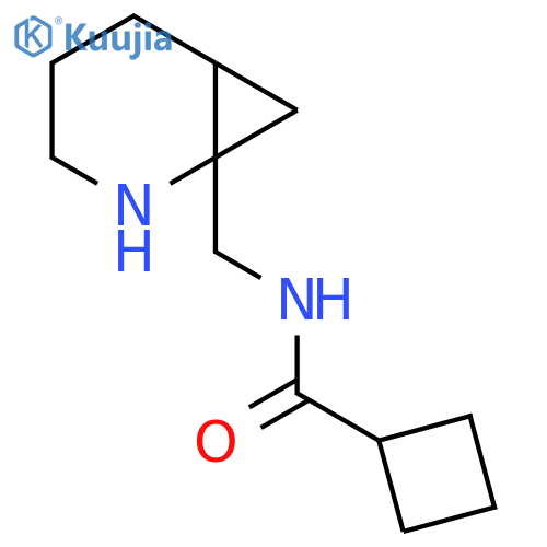 N-({2-azabicyclo[4.1.0]heptan-1-yl}methyl)cyclobutanecarboxamide structure