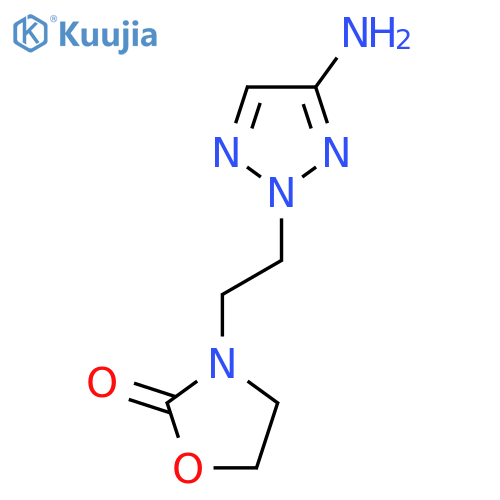 3-2-(4-amino-2H-1,2,3-triazol-2-yl)ethyl-1,3-oxazolidin-2-one structure