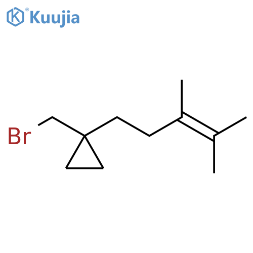 Cyclopropane, 1-(bromomethyl)-1-(3,4-dimethyl-3-penten-1-yl)- structure