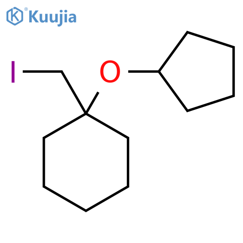 1-(cyclopentyloxy)-1-(iodomethyl)cyclohexane structure