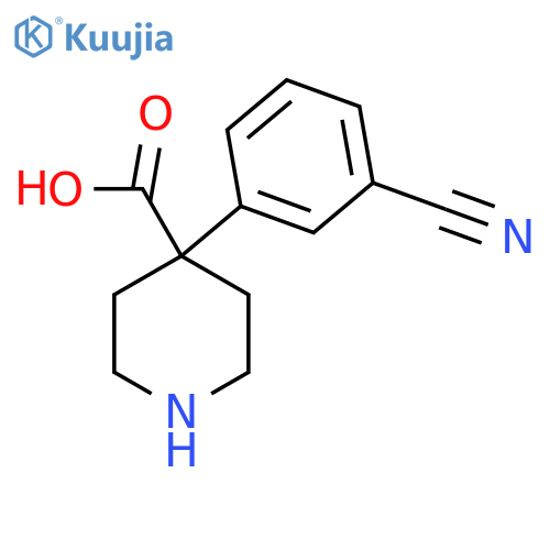 4-(3-Cyanophenyl)piperidine-4-carboxylic acid structure