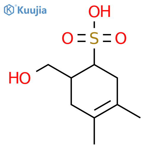 6-(Hydroxymethyl)-3,4-dimethylcyclohex-3-ene-1-sulfonic acid structure