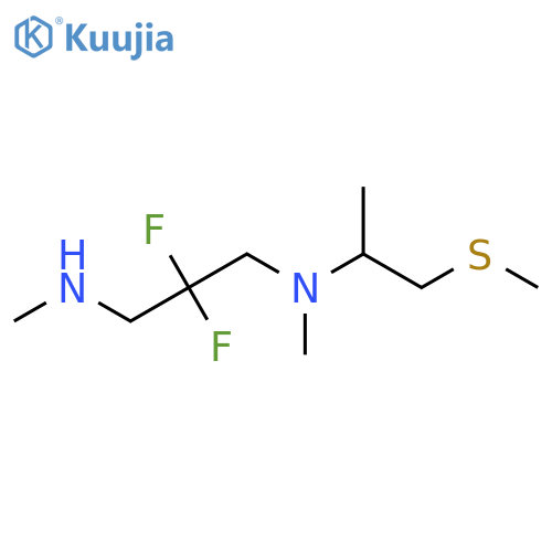(2,2-Difluoro-3-{methyl[1-(methylsulfanyl)propan-2-yl]amino}propyl)(methyl)amine structure