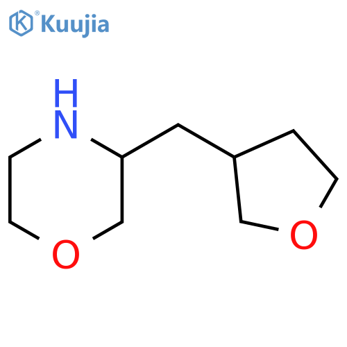 3-[(oxolan-3-yl)methyl]morpholine structure