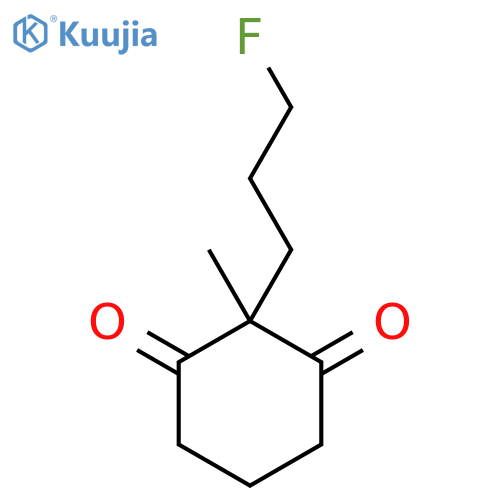 2-(3-Fluoropropyl)-2-methylcyclohexane-1,3-dione structure