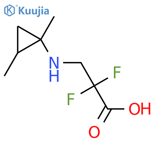 3-[(1,2-Dimethylcyclopropyl)amino]-2,2-difluoropropanoic acid structure