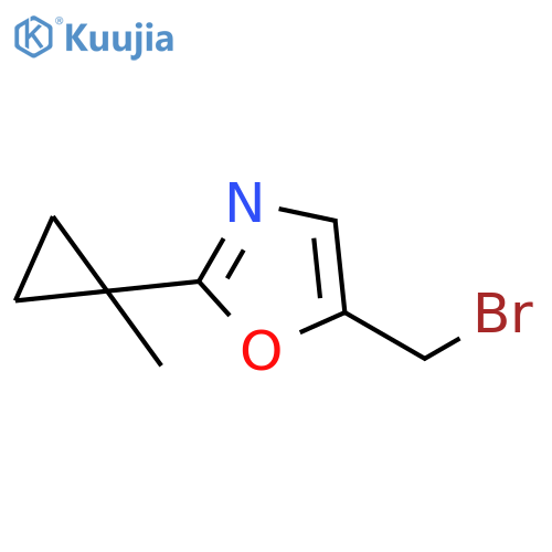 Oxazole, 5-(bromomethyl)-2-(1-methylcyclopropyl)- structure