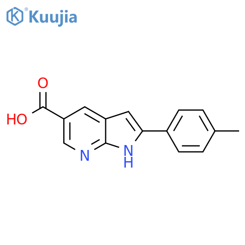 2-(4-methylphenyl)-1H-pyrrolo2,3-bpyridine-5-carboxylic acid structure