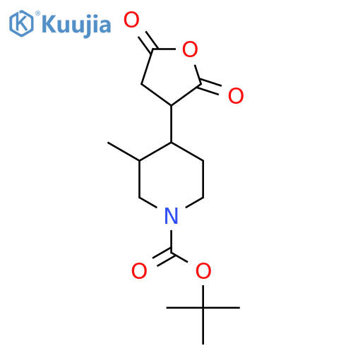 Tert-butyl 4-(2,5-dioxooxolan-3-yl)-3-methylpiperidine-1-carboxylate structure