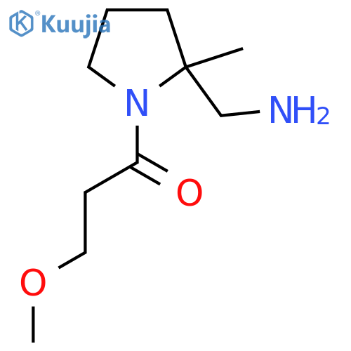 1-[2-(Aminomethyl)-2-methylpyrrolidin-1-yl]-3-methoxypropan-1-one structure