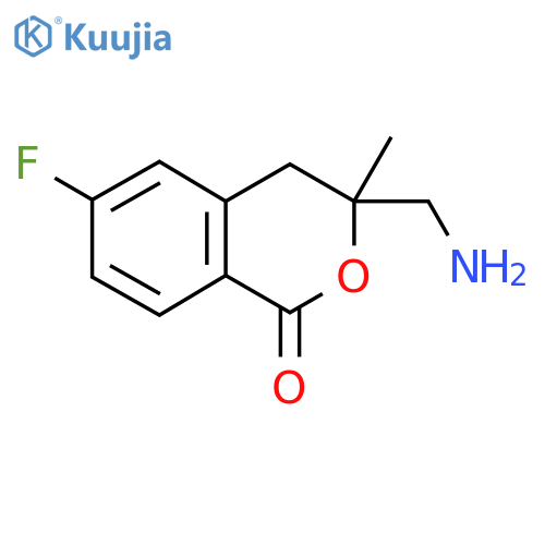 3-(aminomethyl)-6-fluoro-3-methyl-4H-isochromen-1-one structure