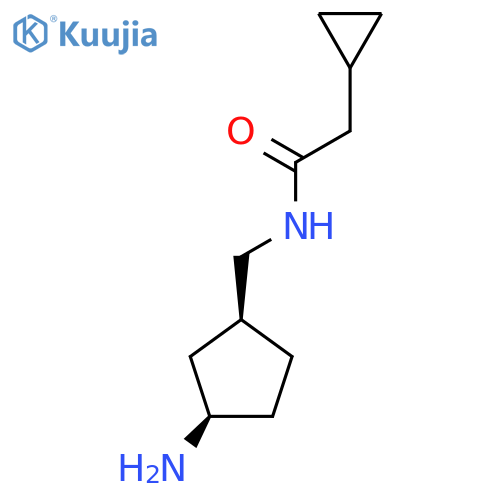 rac-N-{[(1R,3S)-3-aminocyclopentyl]methyl}-2-cyclopropylacetamide structure