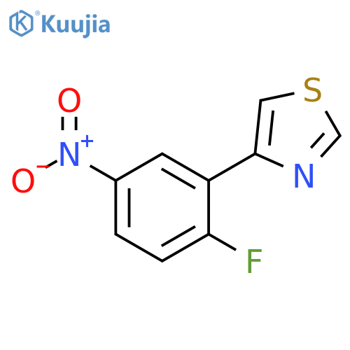 Thiazole, 4-(2-fluoro-5-nitrophenyl)- structure