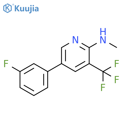 2-Pyridinamine, 5-(3-fluorophenyl)-N-methyl-3-(trifluoromethyl)- structure