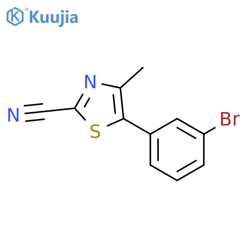 2-Thiazolecarbonitrile, 5-(3-bromophenyl)-4-methyl- structure