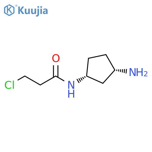 Propanamide, N-[(1R,3S)-3-aminocyclopentyl]-3-chloro-, rel- structure