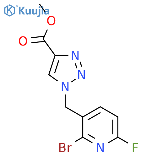 methyl 1-(2-bromo-6-fluoropyridin-3-yl)methyl-1H-1,2,3-triazole-4-carboxylate structure