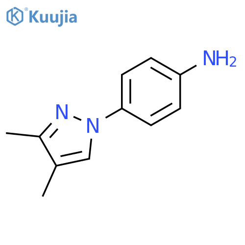 Benzenamine, 4-(3,4-dimethyl-1H-pyrazol-1-yl)- structure