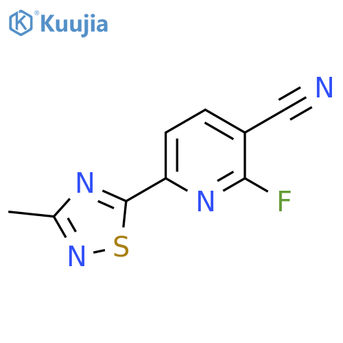 3-Pyridinecarbonitrile, 2-fluoro-6-(3-methyl-1,2,4-thiadiazol-5-yl)- structure