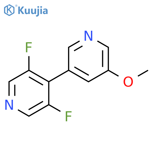3,4'-Bipyridine, 3',5'-difluoro-5-methoxy- structure