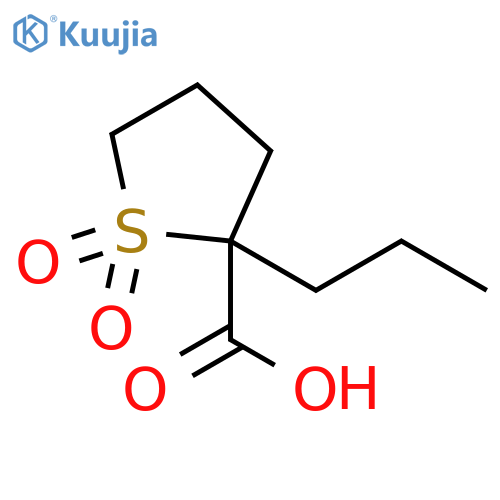 2-Thiophenecarboxylic acid, tetrahydro-2-propyl-, 1,1-dioxide structure
