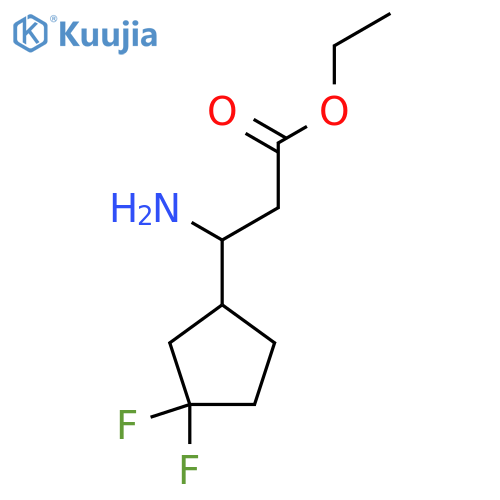 Ethyl 3-amino-3-(3,3-difluorocyclopentyl)propanoate structure