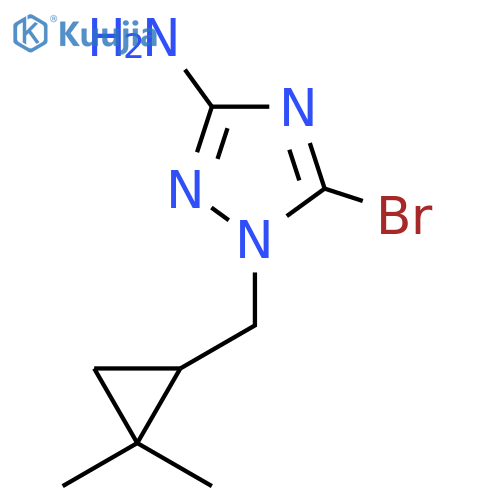 5-bromo-1-(2,2-dimethylcyclopropyl)methyl-1H-1,2,4-triazol-3-amine structure
