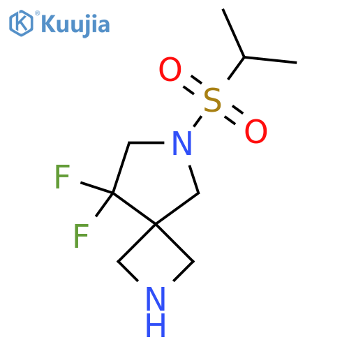 8,8-Difluoro-6-(propane-2-sulfonyl)-2,6-diazaspiro[3.4]octane structure